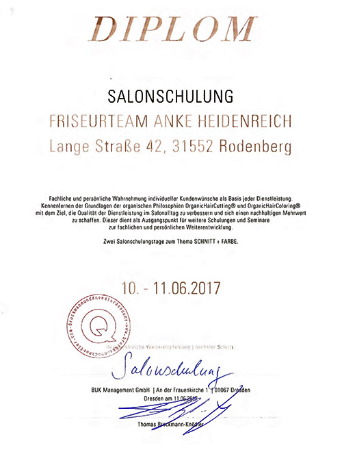 Salonschulungen von Anke Heidenreich